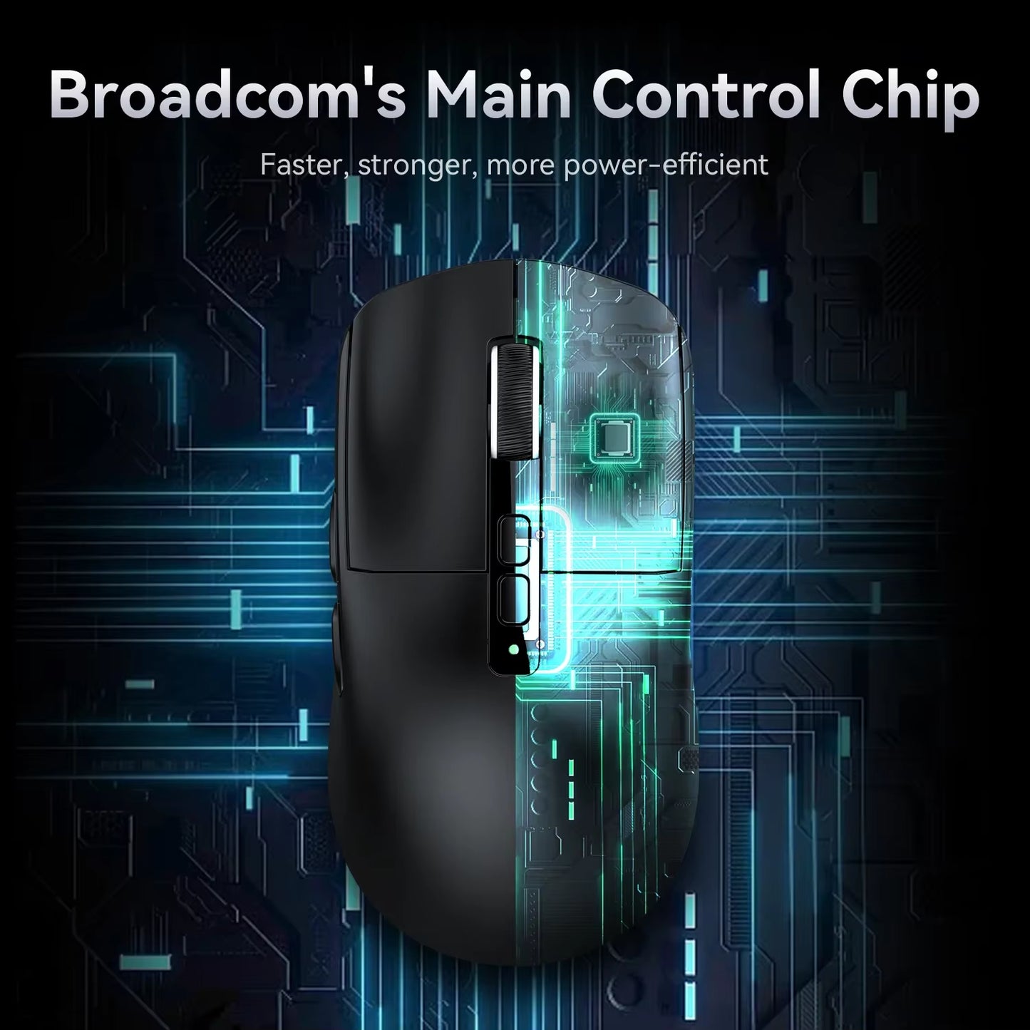 X6 Pixart PAW3395 Mouse , Bluetooth Tri-Mode Connection, RGB Touch Magnetic Charging Base, Macro Gaming Mouse