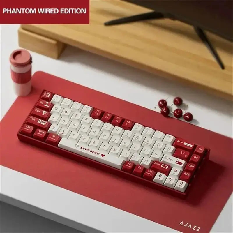 AJAZZ AK680 Mechanical Keyboard Gaming Wired Compact Laptop Tea or Red Shaft 68 Keys