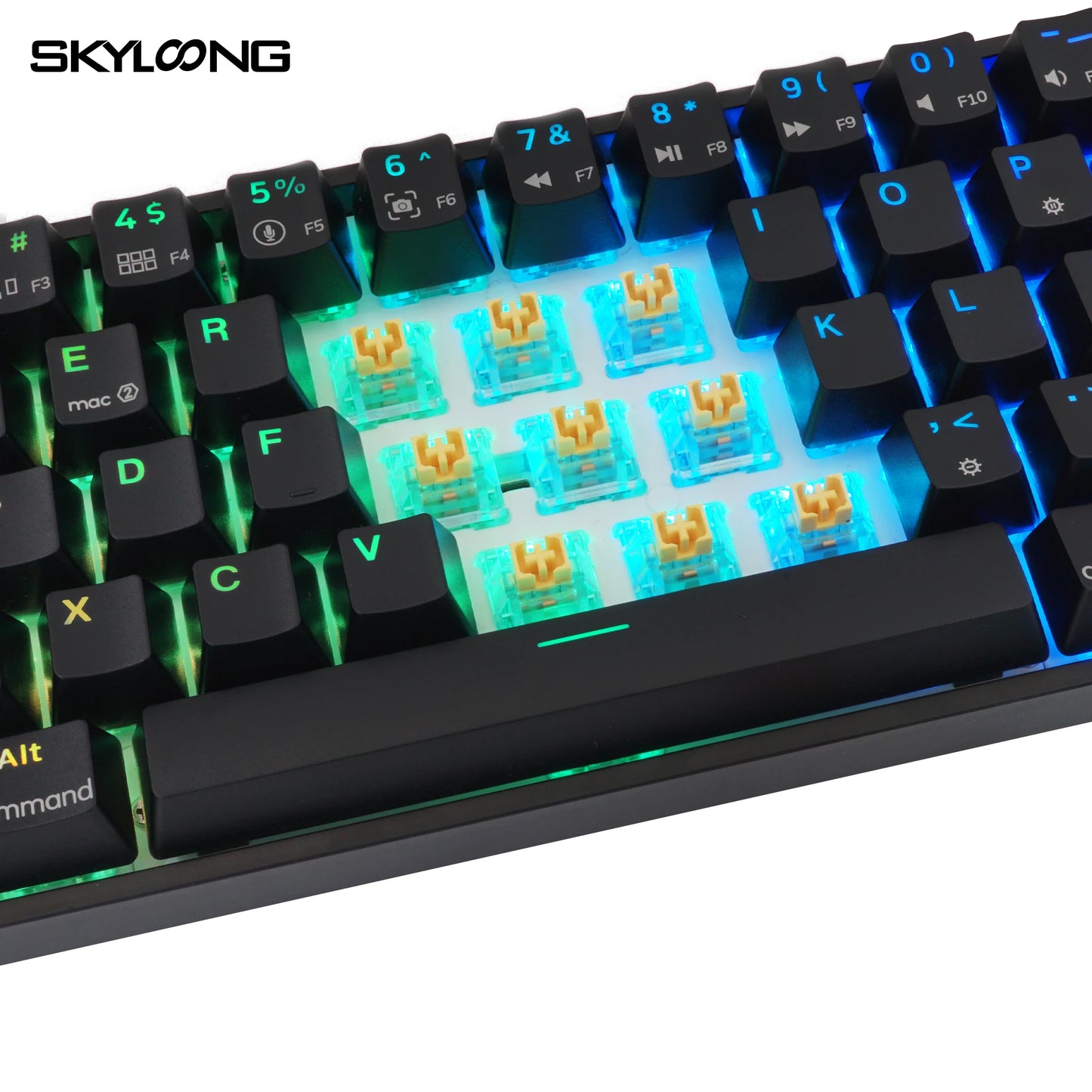 GK61 60% Optical Hot Swappable Mechanical Keyboard with RGB Lighting and Bluetooth Wireless Connectivity for Gaming and Desktop Use