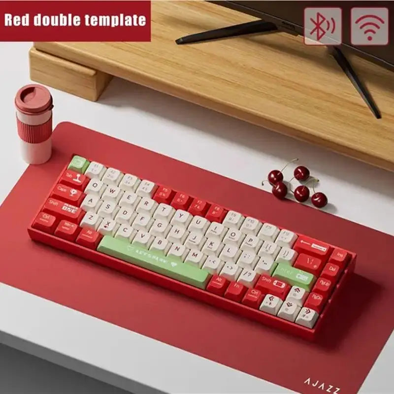 AJAZZ AK680 Mechanical Keyboard Gaming Wired Compact Laptop Tea or Red Shaft 68 Keys